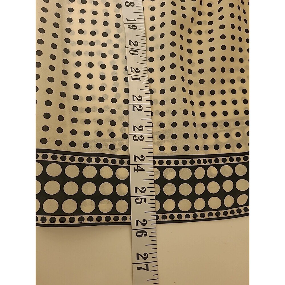 J Crew Cream Black Polka Dot Semi Sheer Sleeveless Blouse 1/4 Button Up Size 4 - Picture 9 of 9